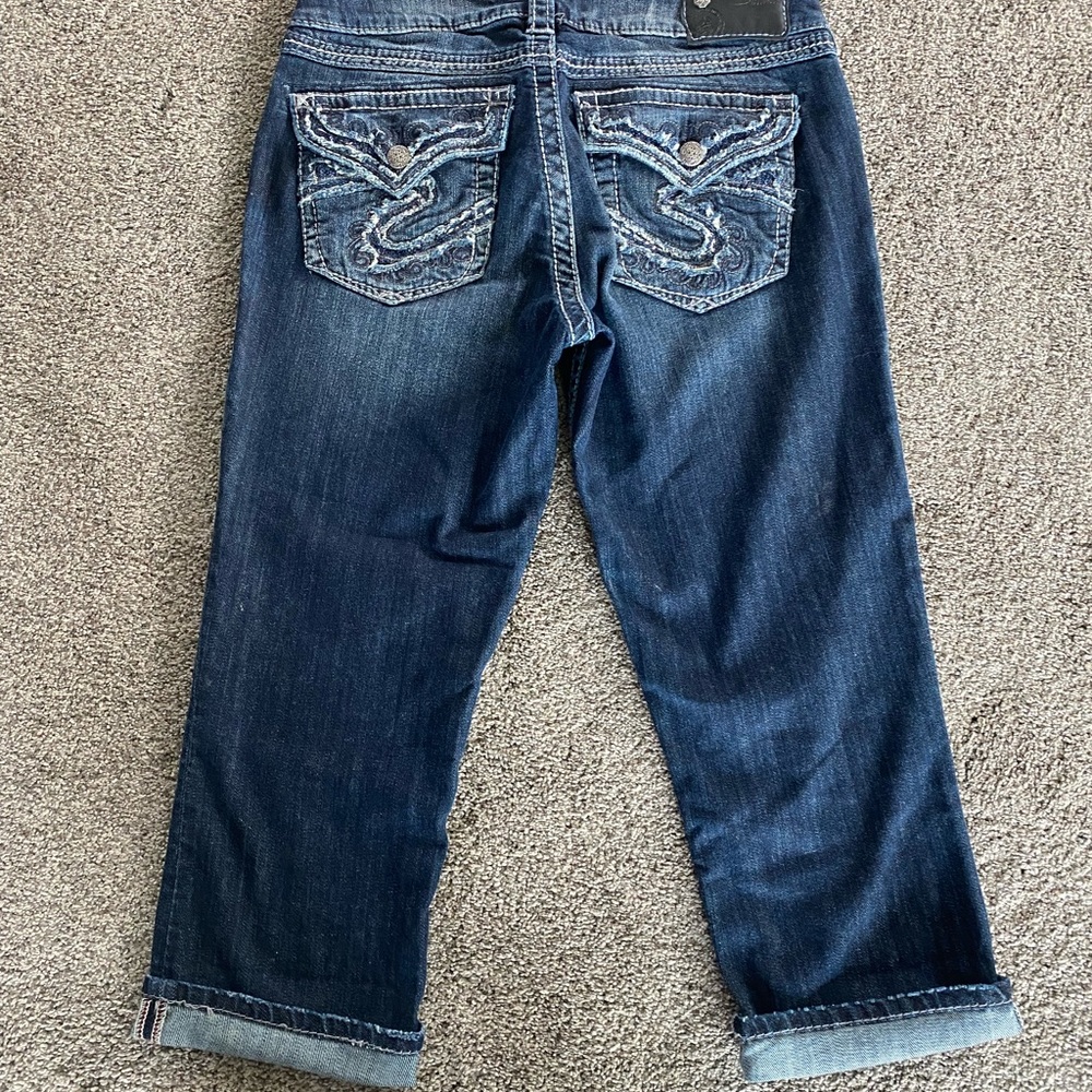 Silver jean capris size 27